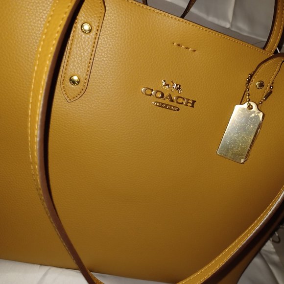 LARGE LIGHT SADDLE COACH TOTE - Picture 4 of 5